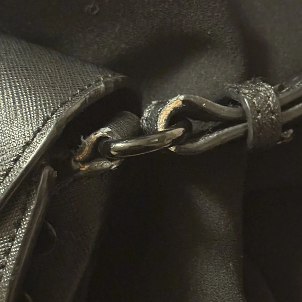 Rebecca Minkoff Hudson Mini Moto Saffiano Leather Crossbody Purse Bag